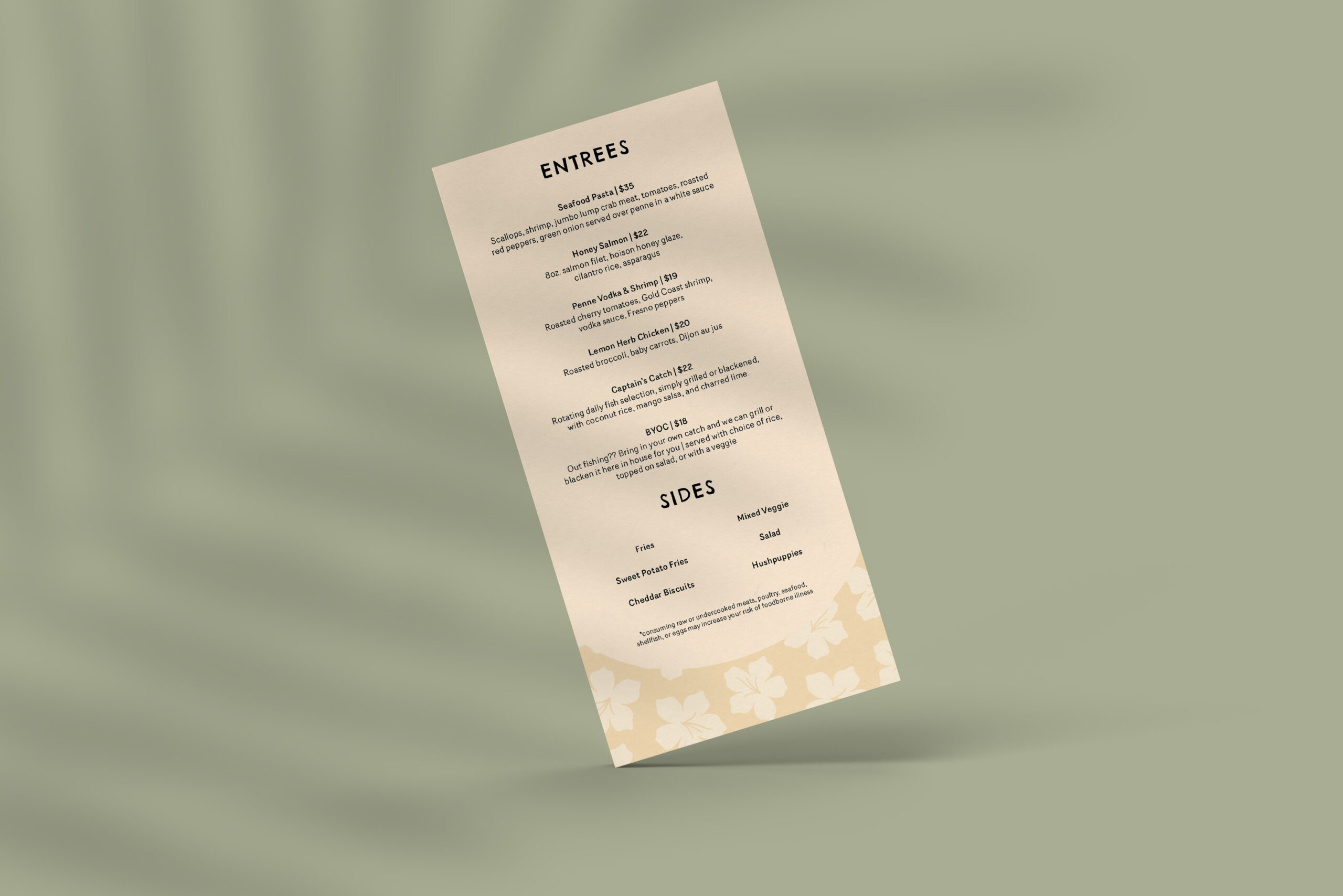 menu inside mock